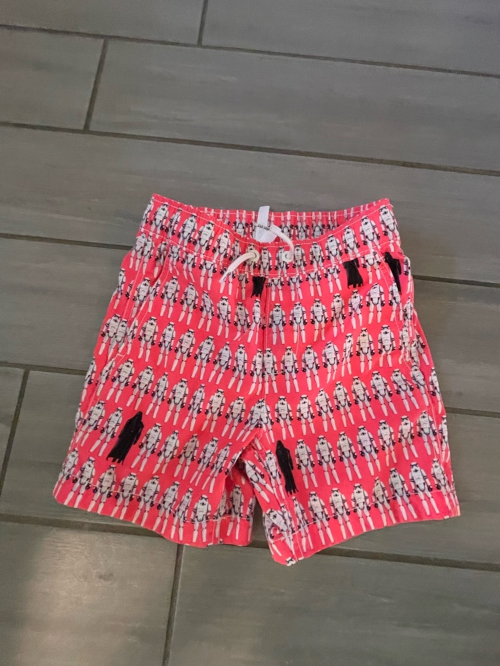 GAP Coral Pink Star Wars Stormtrooper Swim Shorts